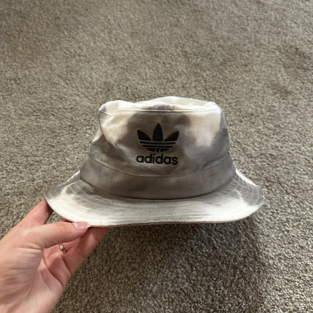 Adidas Gray Tie Dye Bucket Hat